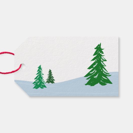 レッドファームトラクタークリスマスギフトラベル ギフトタグ (裏面横)