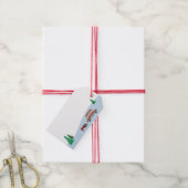 レッドファームトラクタークリスマスギフトラベル ギフトタグ (より糸付き)