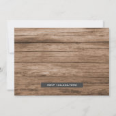 レッドファームトラクター写真1st最初の誕生日パーティー 招待状 (裏面)