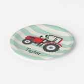 レッドファームトラクター ペーパープレート (アングル)