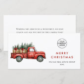 レッドファームトラッククリスマスグリーティ企業のング シーズンカード (正面/裏面)