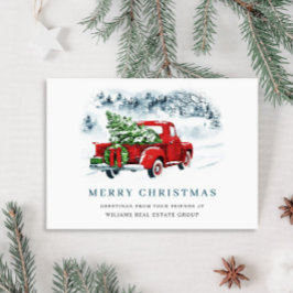 レッドファームトラッククリスマスグリーティ企業のング シーズンカード