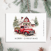 レッドファームトラッククリスマスグリーティ企業のング シーズンカード