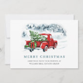 レッドファームトラッククリスマスグリーティ企業のング シーズンカード (正面)