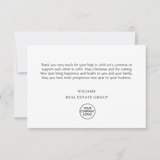 レッドファームトラッククリスマスホリデ企業のー サンキューカード (裏面)