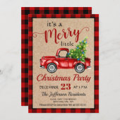 レッドファームトラックホリデークリスマスリトルパーティー 招待状 (正面/裏面)