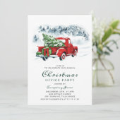 レッドファームトラックホリデークリスマス企業のパーティー 招待状 (スタンド正面)