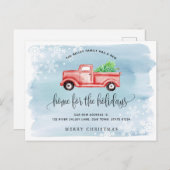 レッドファームハウストラック移動アナウンスメントホリデー ポストカード (正面/裏面)