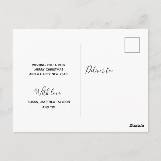 レッドファームハウストラック移動アナウンスメントホリデー ポストカード (裏面)