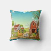 レッドファームハウスバーンドファーミヤードアニマルズ クッション (裏面)