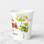 レッドファーム動物の誕生日パーティー紙カップ 紙コップ (裏面)