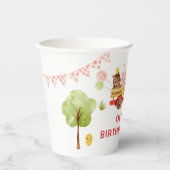 レッドファーム動物の誕生日パーティー紙カップ 紙コップ (正面)