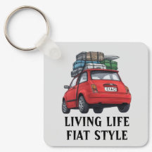 レッドフィアット車