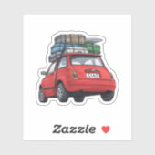 レッドフィアット車 シール (シート)