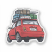 レッドフィアット車 シール (正面)