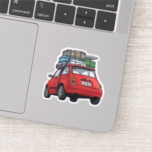レッドフィアット車 シール (詳細)