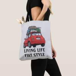 レッドフィアット車 トートバッグ