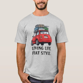 レッドフィアット車 Tシャツ