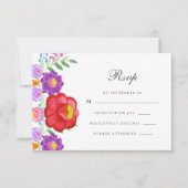 レッドフィカラフルエスタフローラ書道キンセアニェラ 出欠カード (正面)