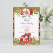 レッドフィスペインのエスタガールバプテスマ《キリスト教》洗礼式や命名式 招待状 (スタンド正面)