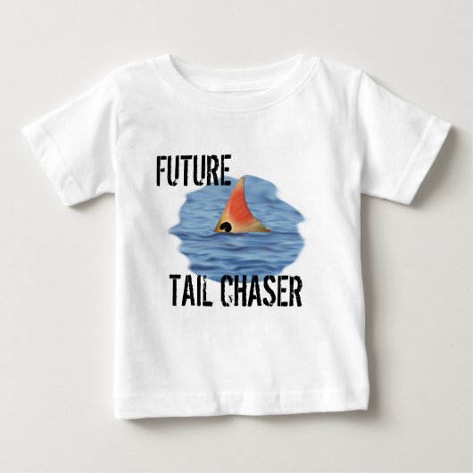 レッドフィッおもしろいグベビー魚釣り ベビーTシャツ (正面)