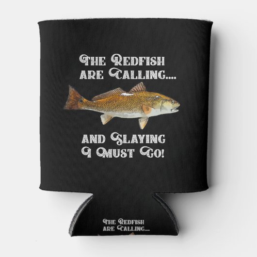 レッドフィッおもしろいグ魚釣り引用文フィッシャーマンサレー 缶クーラー (正面)