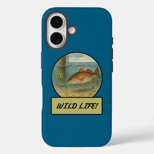 レッドフィッシュ オーシャンブルー iPhone カバー (裏面)