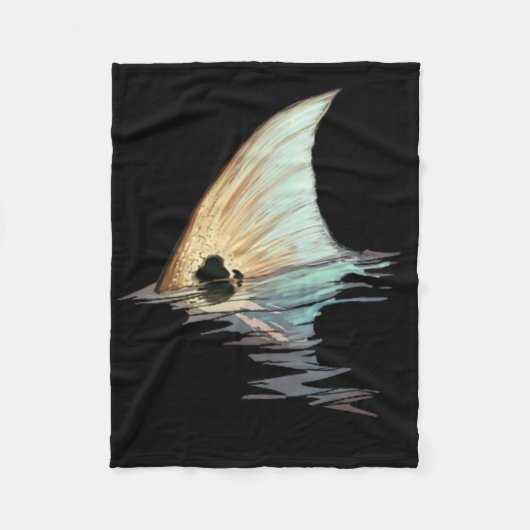 レッドフィッシュ+テール+レッドドラムフィッシュTシャツ フリースブランケット (正面)