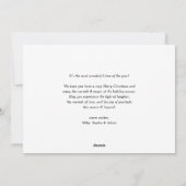 レッドフェアアイルウィンターニットパターンフォトクリスマス シーズンカード (裏面)