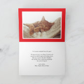 レッドフェアアイルウィンターニットパターンフォトクリスマス シーズンカード (内部)