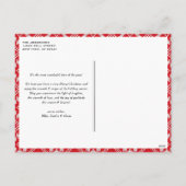 レッドフェアアイルウィンターニットパターンフォトクリスマス シーズンポストカード (裏面)