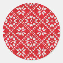 レッドフェアアイルセーター編みパターンクリスマス