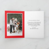 レッドフェアアイルニットパターンフォトクリスマス シーズンカード (内部)