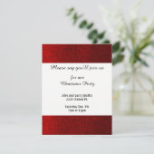 レッドフェイクグリッタークリスマスパーティー 招待状 (スタンド正面)