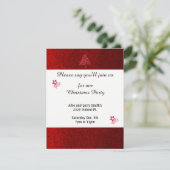 レッドフェイクグリッタースターズクリスマスパーティー 招待状 (スタンド正面)