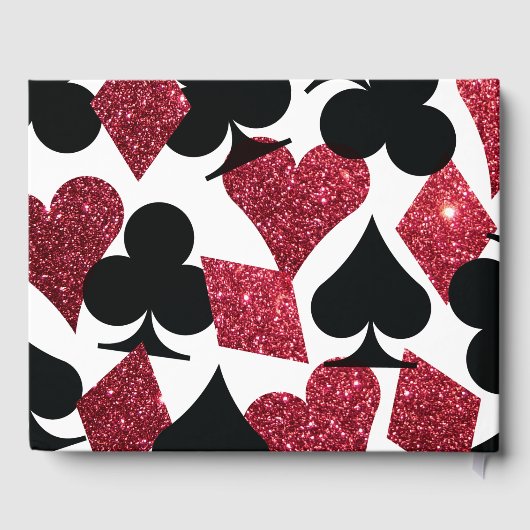 レッドフェイクグリッターラスベガスゲストブック ゲストブック (裏面)