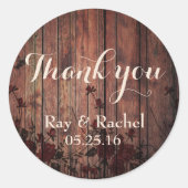 レッドフェイクレースフローラありがとう ラウンドシール (正面)