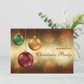 レッドフェスティバルクリスマスバウブルクリスマスパーティーインヴィ 招待状 (スタンド正面)