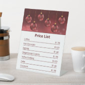 レッドフェスティバルクリスマスバウブルクリスマスプライス一覧 台座サイン (インサイチュ)