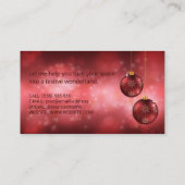 レッドフェスティバルクリスマスボーブルオンレッド《写真》ぼけ味 名刺 (裏面)