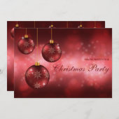 レッドフェスティバルクリスマスボーブルクリスマスパーティー 招待状 (正面/裏面)