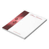 レッドフェスティバルクリスマスボーブルズカスタム文字 ノートパッド (回転)