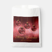 レッドフェスティバルクリスマスボーブルズカスタム文字 フェイバーバッグ (正面)