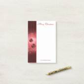 レッドフェスティバルクリスマスボーブルズカスタム文字 ポストイット (デスク上)