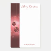 レッドフェスティバルクリスマスボーブルズカスタム文字 ポストイット (正面)