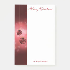 レッドフェスティバルクリスマスボーブルズカスタム文字 ポストイット