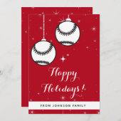 レッドフェスティバルソフトボール野球ホリデーズボールスポーツ シーズンカード (正面/裏面)