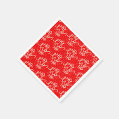 レッドフェスティバルホホホホホクリスマスホリデイ スタンダードカクテルナプキン (角)