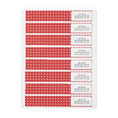 レッドフェスティバルホリデークリスマス ラップアラウンドラベル (シート)