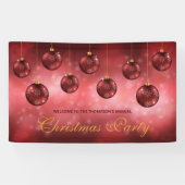 レッドフェスティバルボーブルオンレッド《写真》ぼけ味 – クリスマスパーティー 横断幕 (横)